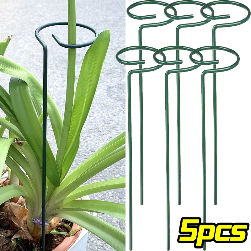 Gardening Tools Hoe - 1/10 個ガーデンサポートステークリング金属単一茎植物低木ホルダーバラの花野菜つる家庭園芸ツール