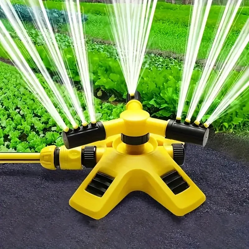Gardening Tools Plastic - 保育園灌漑用の360度自動回転スプリンクラーヘッド、回転式三方向スプリンクラーシリーズスプリンクラーガーデンツール