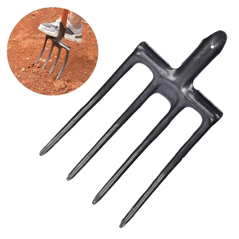 Spade Digging Fork - 4ライン炭素鋼ガーデンサスペンダー,1ピース,農作物用,フォーク,屋外使用ツール