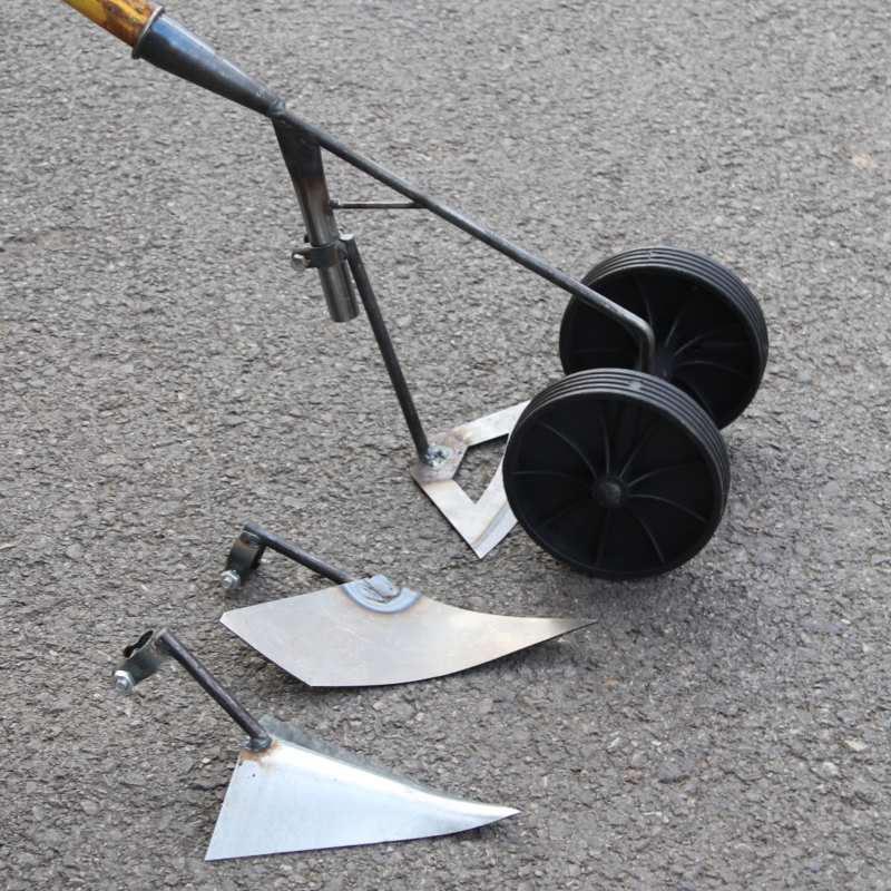 Gardening Tools Hand - 庭草除草ツール 炭素鋼鍛造金属 農業用土壌掘削鍬 2輪 3in1 手動農耕プラウ