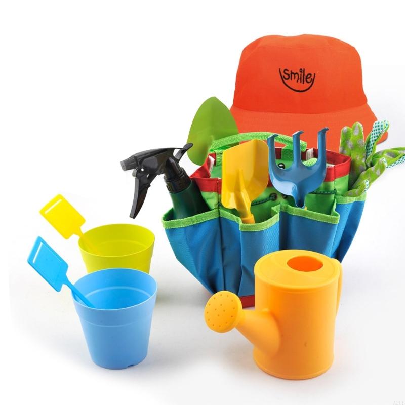 Gardening Tools For Toddlers - 丸みを帯びたエッジとステンレス鋼のヘッドを持つ幼児用ガーデニングツール子供ミニチュアガーデンアクセサリー A2UB