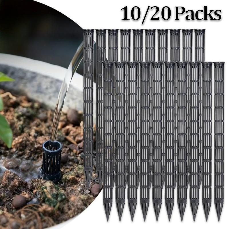 Gardening Tools Youtube - 10/20個入り植木鉢用植物エアレーションチューブ - 根腐れ防止、健康的な根のための過度の水やり防止、乾湿循環。園芸ツール。