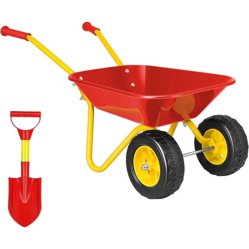 Gardening Tools For Toddlers - 子供用手押し車 ガーデンカート 幼児用ガーデニングツールセット付き 子供用ホイールバケツ 屋内外用おもちゃ ギフト