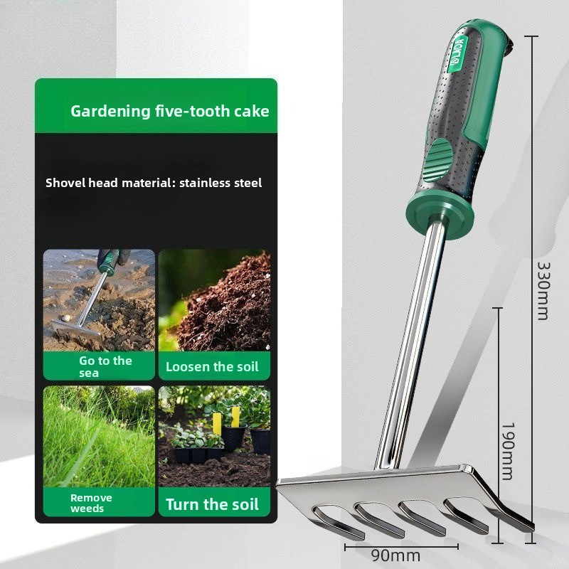 5個入りステンレス鋼製園芸用手鍬セット、頑丈な掘削・植栽ツー - Spade Digging Fork のレビューと価格