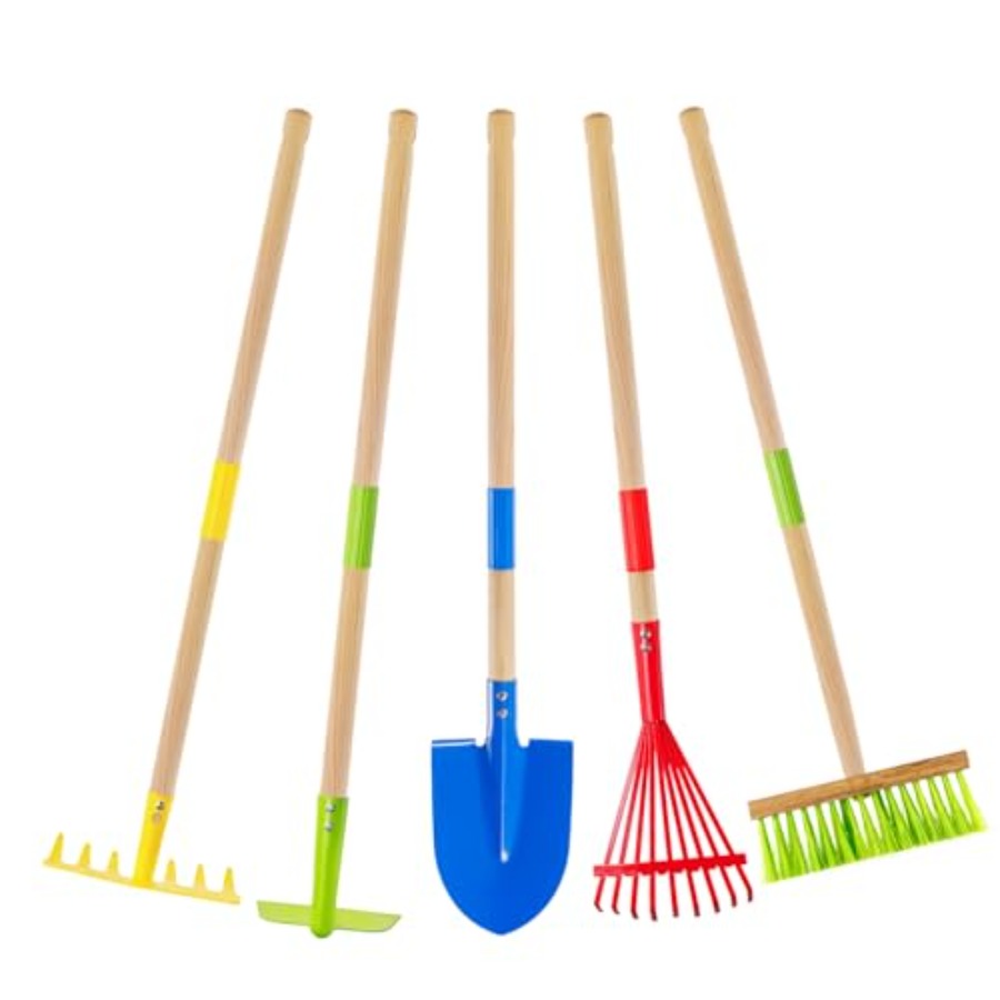 ガーデンツールセット：安全な幼児用サイズの鍬、熊手、シャベル - Gardening Tools For Toddlers のレビューと価格