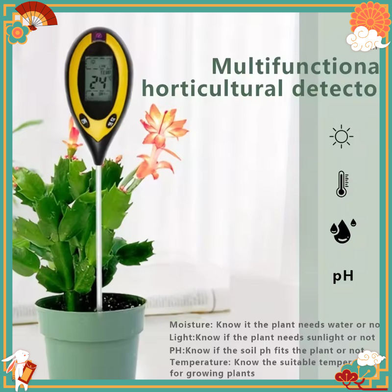 多機能4-in-1土壌PHメーター、水分、温度、光強度、土壌 - Gardening Tools Uses のレビューと価格
