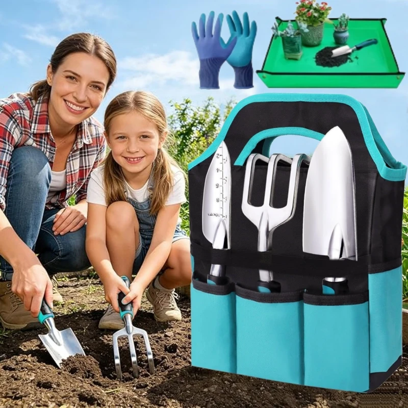 7個入りガーデンハンドツールセット、頑丈で耐久性のある植え付 - Spade Digging Fork のレビューと価格