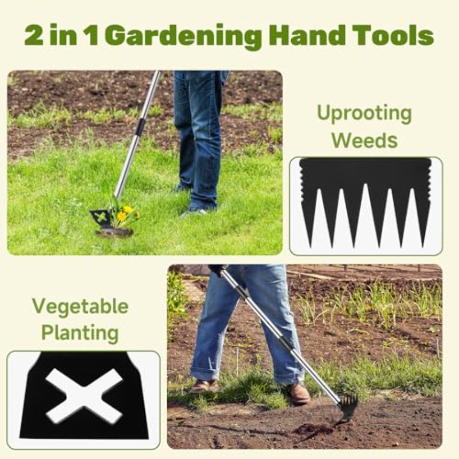 60インチの長柄除草ツールと17インチの除草ツールガーデニン - Gardening Tools Hoe のレビューと価格