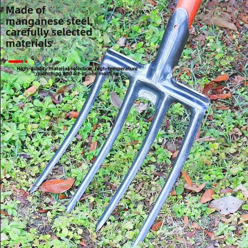 マンガン鋼製ガーデンディギングフォーク - 一体型4本爪耕う - Spade Digging Fork のレビューと価格