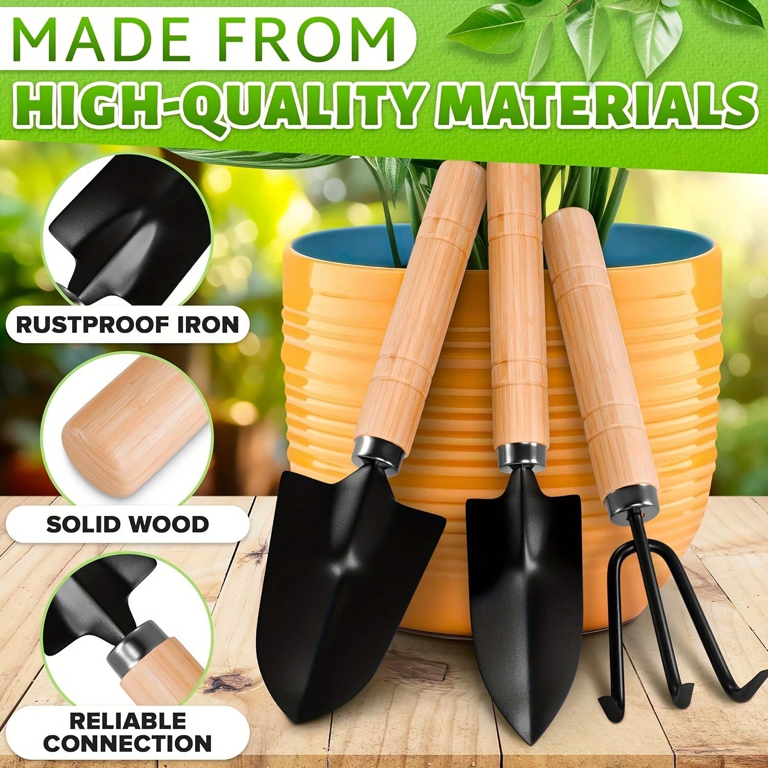 3PC/1 セットミニガーデニングツールセットポータブル小型 - Gardening Tools Hoe のレビューと価格