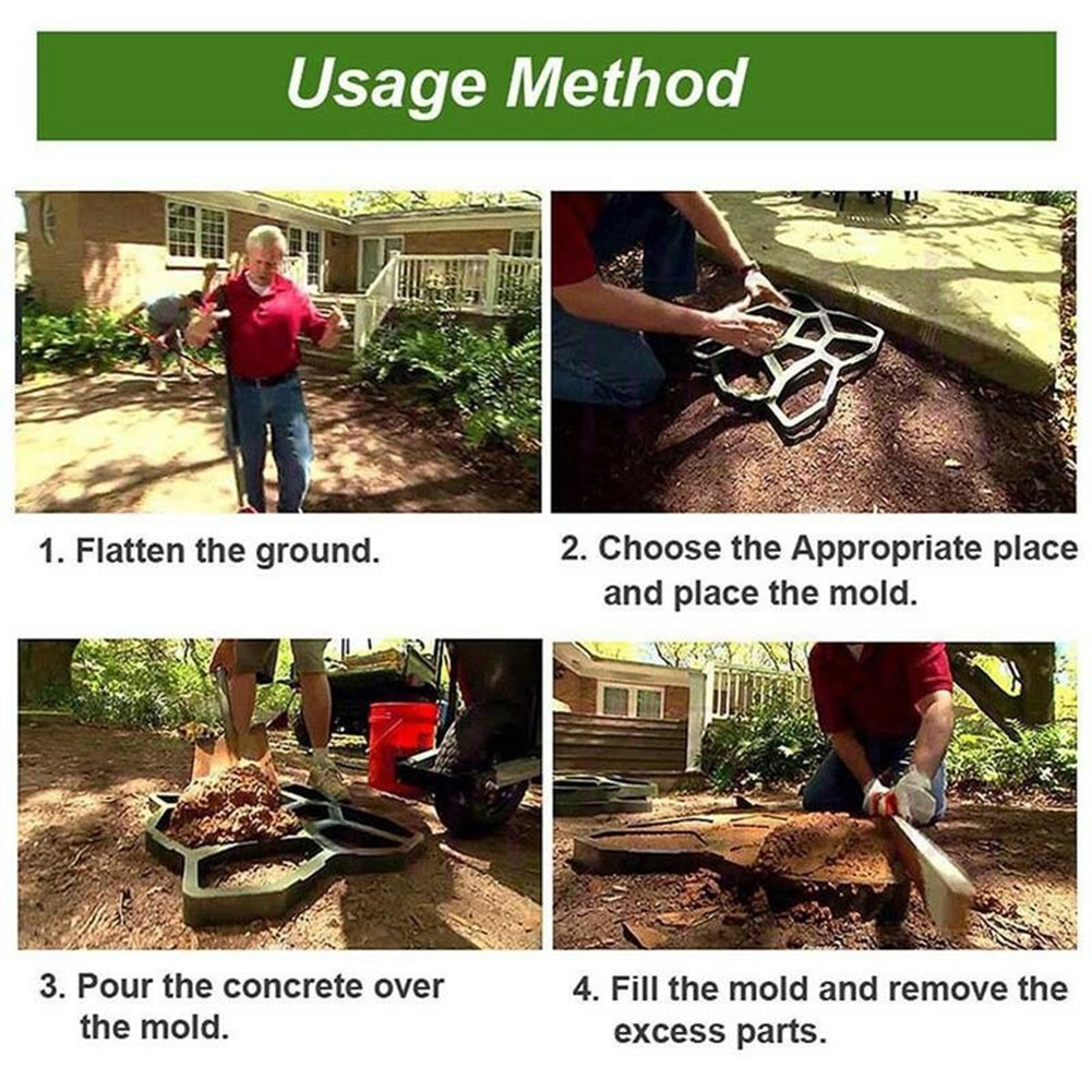 7グリッドガーデン舗装型DIY手動舗装セメント型PP樹脂素材 - Gardening Tool Diy のレビューと価格