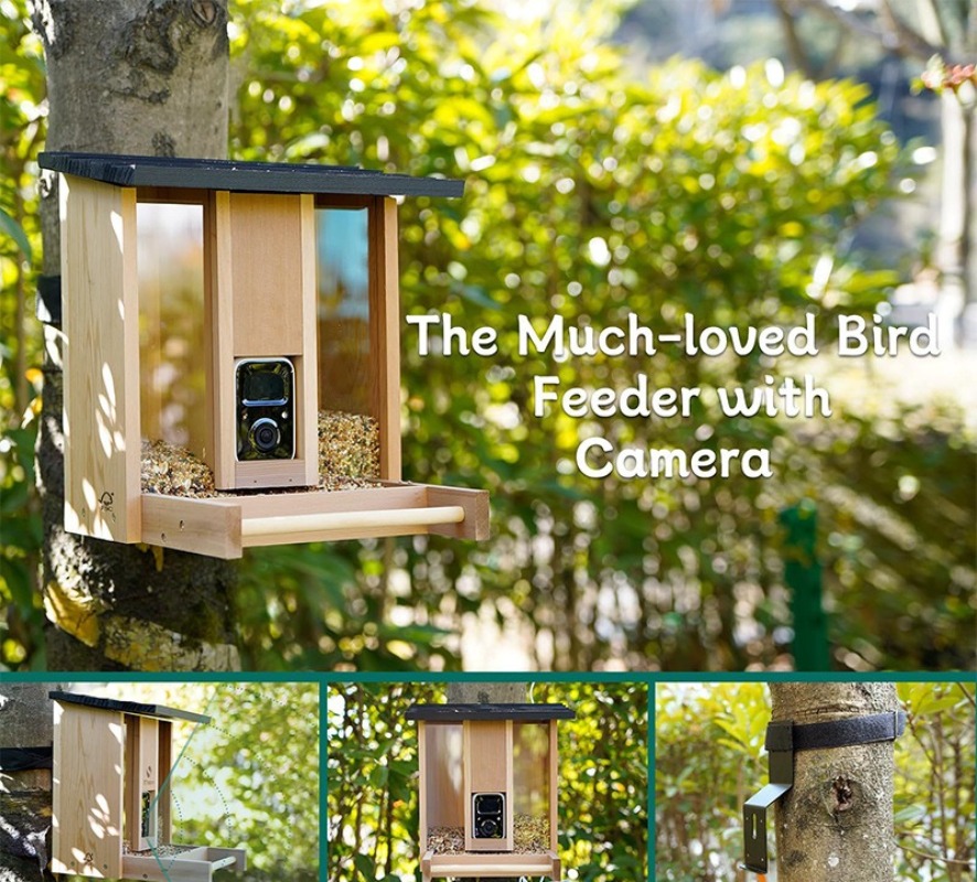 AI搭載のカメラ付き屋外用インテリジェントバードフィーダー、 - Gardening Tools Definition のレビューと価格