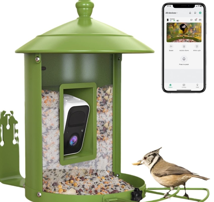AI搭載のカメラ付き屋外用インテリジェントバードフィーダー、 - Gardening Tools Definition のレビューと価格