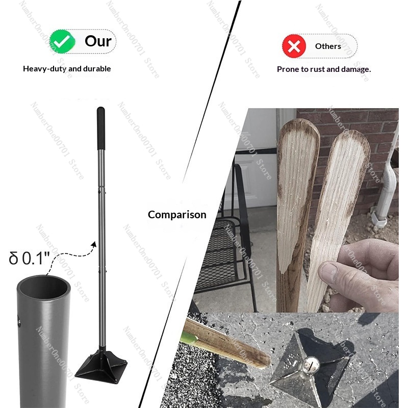 取り外し可能なスチール製ガーデンタンパー、地面圧縮機、平面土 - Gardening Tools Uses のレビューと価格