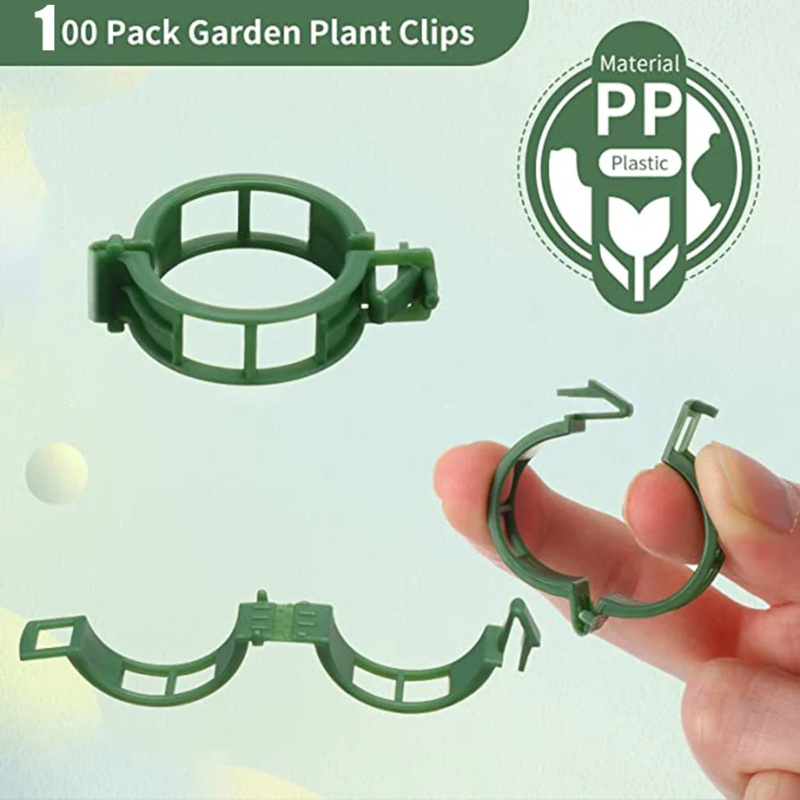 100 個/植物サポートクリッププラスチックタイトレリスステ - Gardening Tools Hoe のレビューと価格