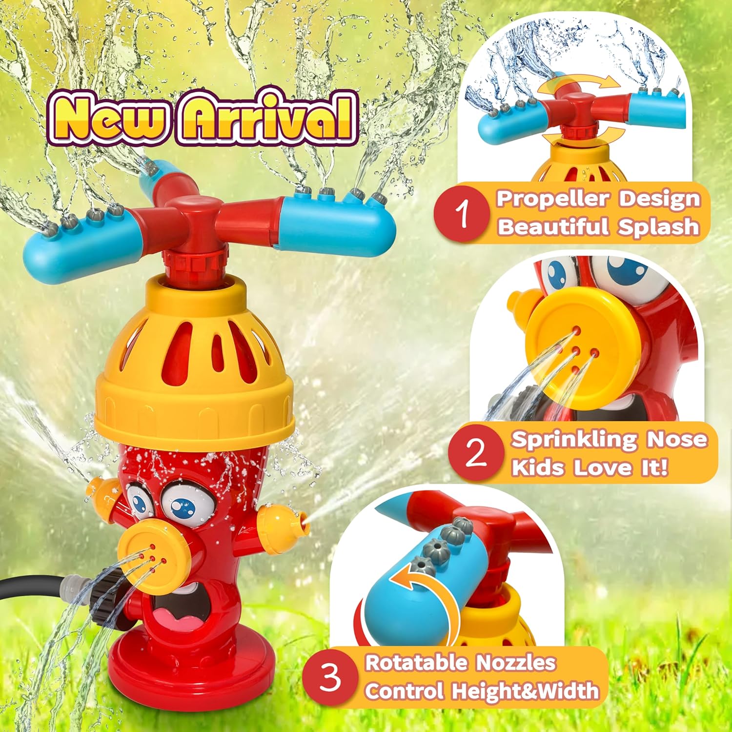 水スプレーおもちゃ消火栓スプリンクラー屋外裏庭庭水おもちゃ夏 - Gardening Tools Cartoon のレビューと価格