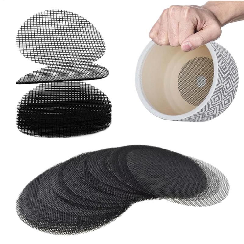 植木鉢底用メッシュパッド、丸型排水穴付きスクリーン、土壌損失 - Gardening Tools For Sale のレビューと価格