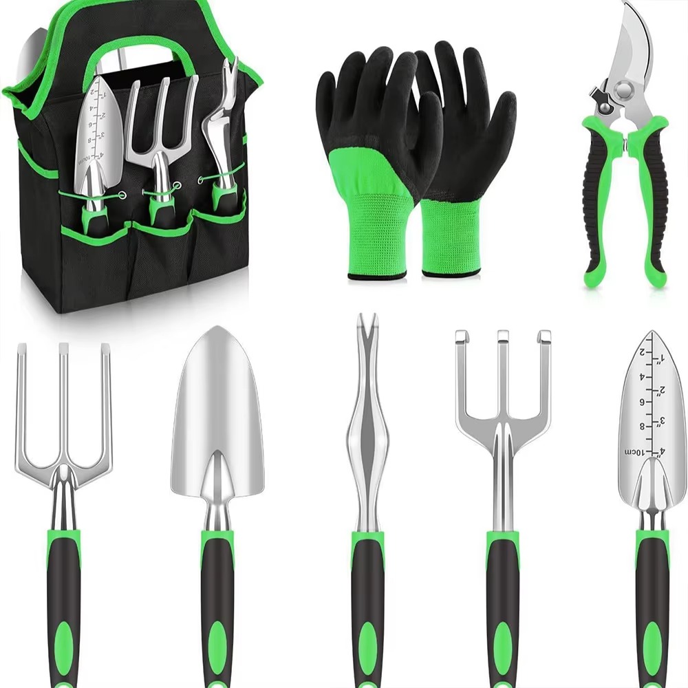 STLF 5ピースガーデンハンドツールセット ソフトラバー加 - Spade Digging Fork のレビューと価格