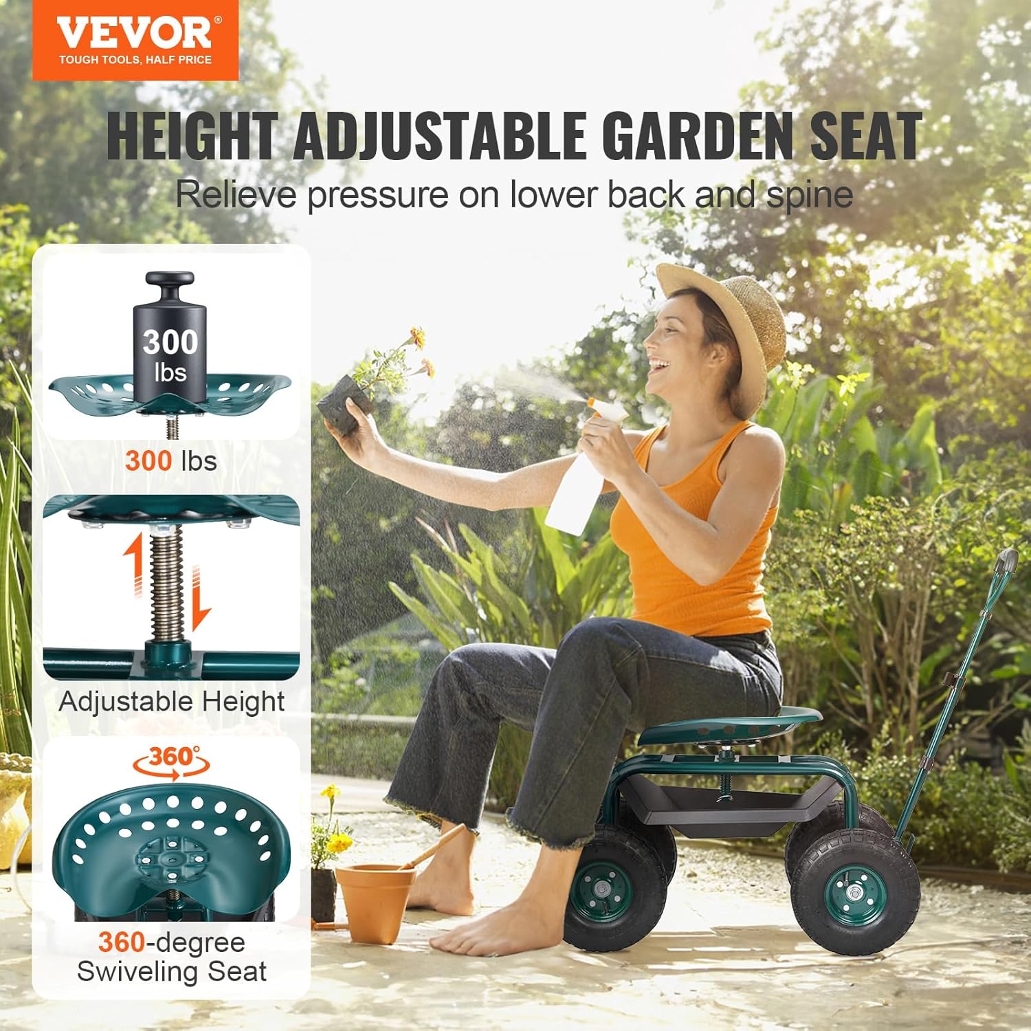 ガーデンカート ローリングワークシート（車輪付き）、植栽用ガ - Gardening Tools Uses のレビューと価格