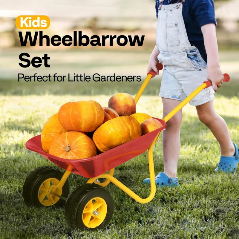 子供用手押し車 ガーデンカート 幼児用ガーデニングツールセッ - Gardening Tools For Toddlers のレビューと価格